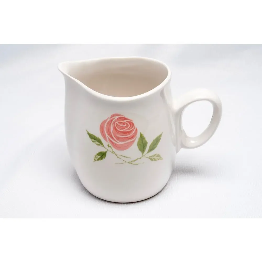Vintage Franciscan Whitestone Pink-a-Dilly Creamer Pink Rose